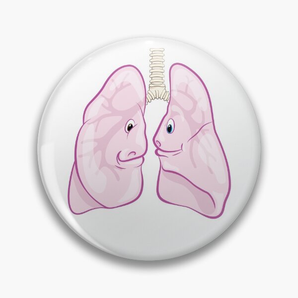 Item preview, Cute Lungs Anatomy and Physiology Medical Cartoon Illustration designed and sold by Zit-Zat-Zot.