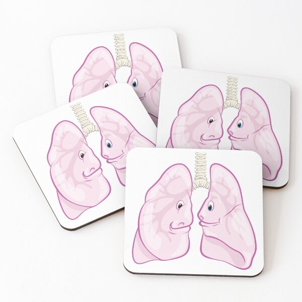 Item preview, Cute Lungs Anatomy and Physiology Medical Cartoon Illustration designed and sold by Zit-Zat-Zot.