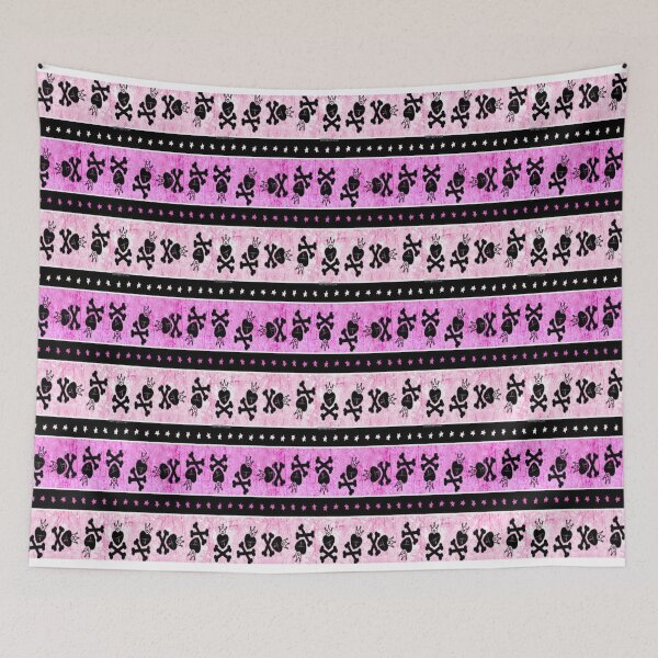 Item preview, skull and crossbones pink pattern design designed and sold by Department61.