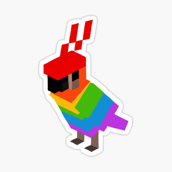 Rainbow Parrot Minecraft Sticker For Sale By Karsmultifam Redbubble