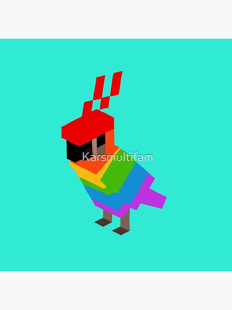 Rainbow Parrot Minecraft Greeting Card By Karsmultifam Redbubble