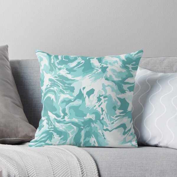 Item preview, Light Teal Ocean Waves Trendy Popular Pattern Aesthetic Summer VSCO Girl designed and sold by sherylwylie.