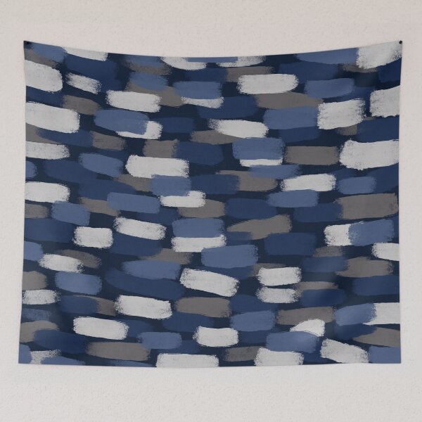 Item preview, Abstract, Grey and Blue, Paint Brush Effect designed and sold by OneThreeSix.