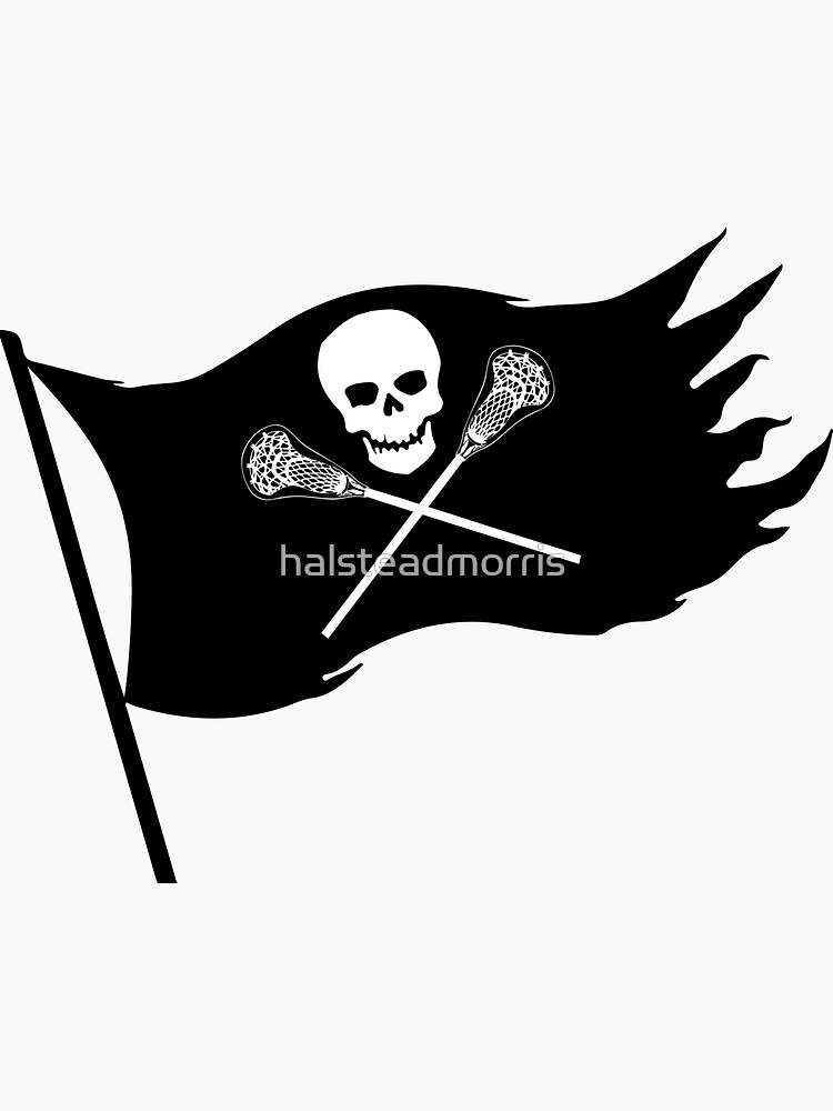 "Lacrosse Skull and Crossbones" Sticker for Sale by halsteadmorris