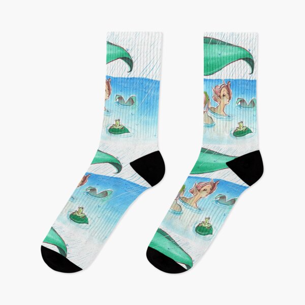 Item preview, MerMay Rainy Day Merfolk Paraguas y Rana Acuarela designed and sold by SimplyKitt.