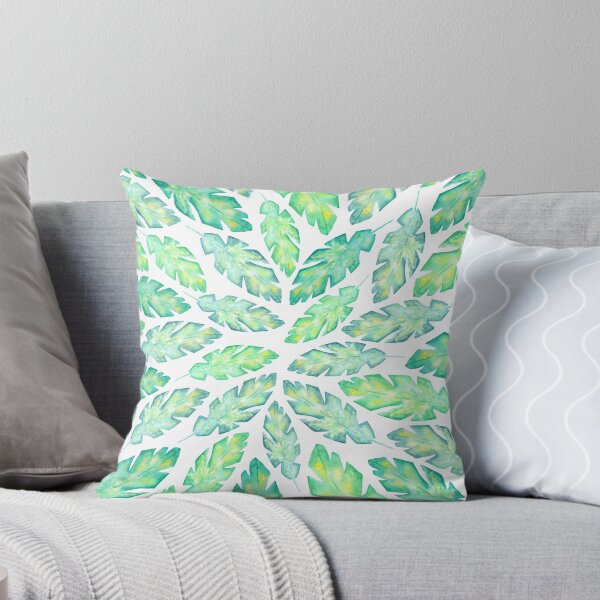 Item preview, Watercolor Banana Leaves Pattern print designed and sold by ApricotBlossom.