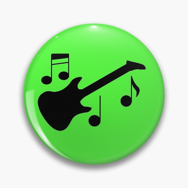 Item preview, electric guitar with music notes designed and sold by orchidgd.