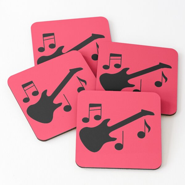 Item preview, electric guitar with music notes designed and sold by orchidgd.