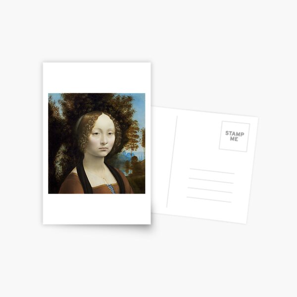 Portrait de Ginevra de Benci, de Vinci Carte postale