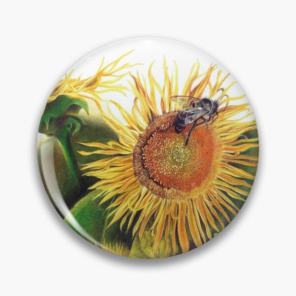Item preview, Bees and oxeye daisies  designed and sold by Vic-does-art.