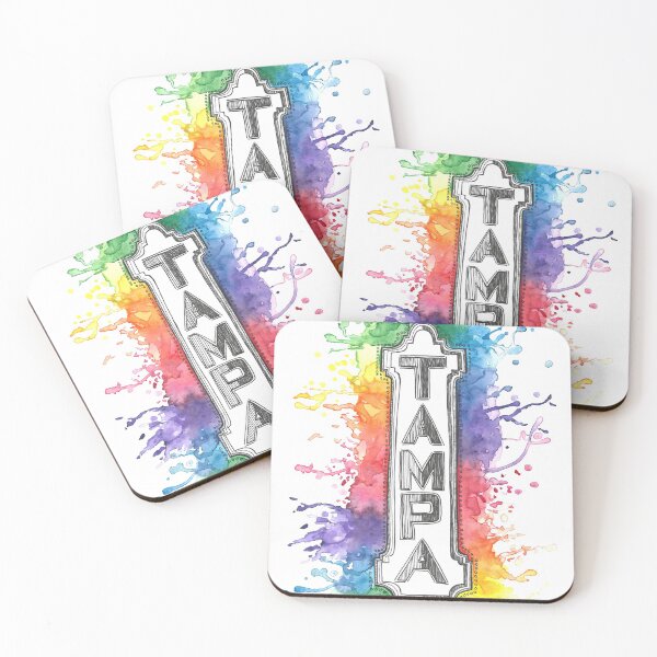 Item preview, Rainbow Splatter Tampa Theater Sign designed and sold by Jess Shepard.