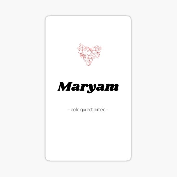 Maryam Sticker