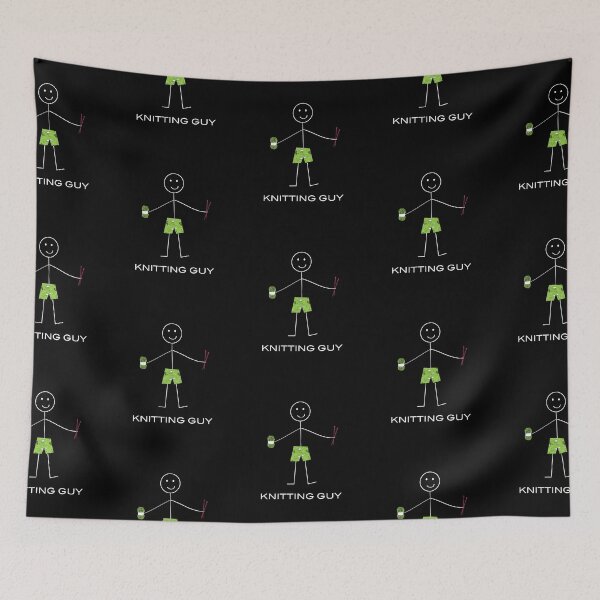 Item preview, Funny Mens Knitting Guy designed and sold by whyitsme.