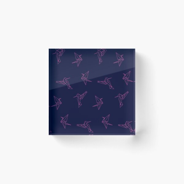Item preview, Origami Crane and Hummingbird - Blue designed and sold by MischiefMaven.
