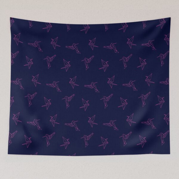 Item preview, Origami Crane and Hummingbird - Blue designed and sold by MischiefMaven.