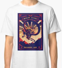 retro mountain bike poster: kick some gravity ass Classic T-Shirt