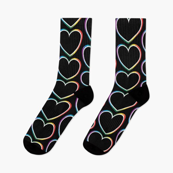 Item preview, Patterned Rainbow Heart on Black designed and sold by MoodyCarp.