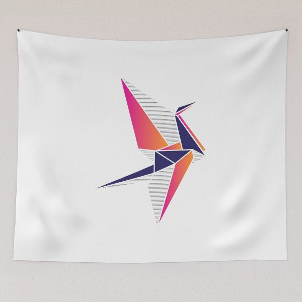 Item preview, Origami Crane - Orange and Blue designed and sold by MischiefMaven.