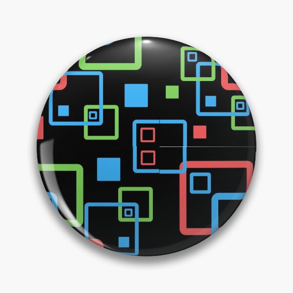 Item preview,  Geometrical blue red and green lined pattern design on a black background designed and sold by Department61.