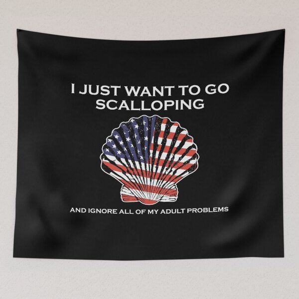Item preview, Adult Problems American Flag Scallop Hunting Scalloping product designed and sold by jakehughes2015.