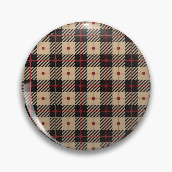 Item preview,  red lined and light brown plaid pattern design on a black background designed and sold by Department61.