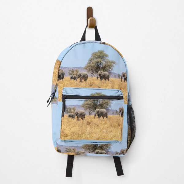 Item preview, Elephant herd walking through the Serengeti, Tanzania, Africa Safari designed and sold by SafariByMarisa.