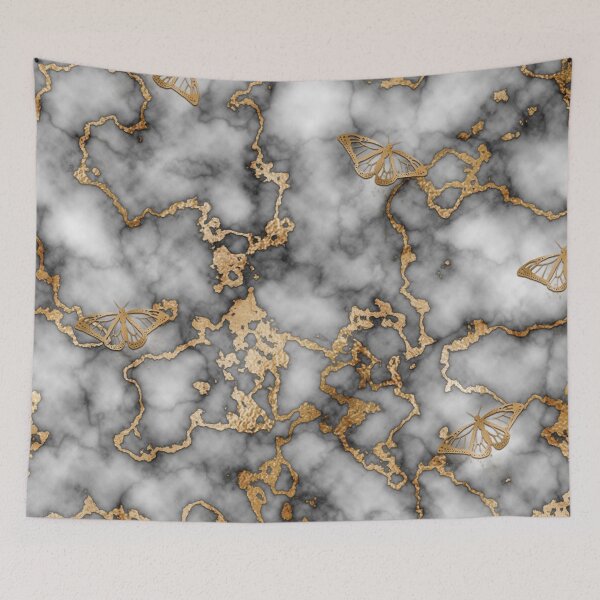 Item preview, Marble Gold Butterfly BlacknWhite designed and sold by llBBJll.