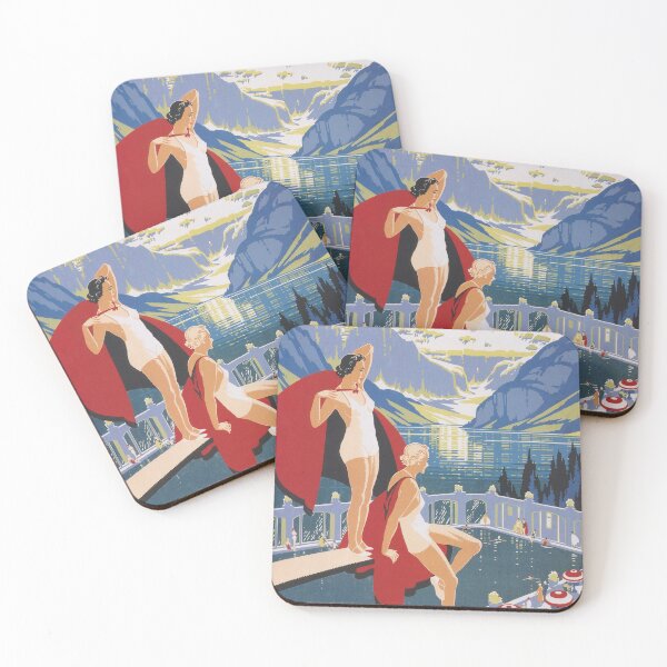 Item preview, Lake Louise, Canada Vintage Travel Poster designed and sold by vintagevivian.