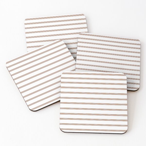 Item preview, White Brown Striped Print designed and sold by TrendingMerch20.