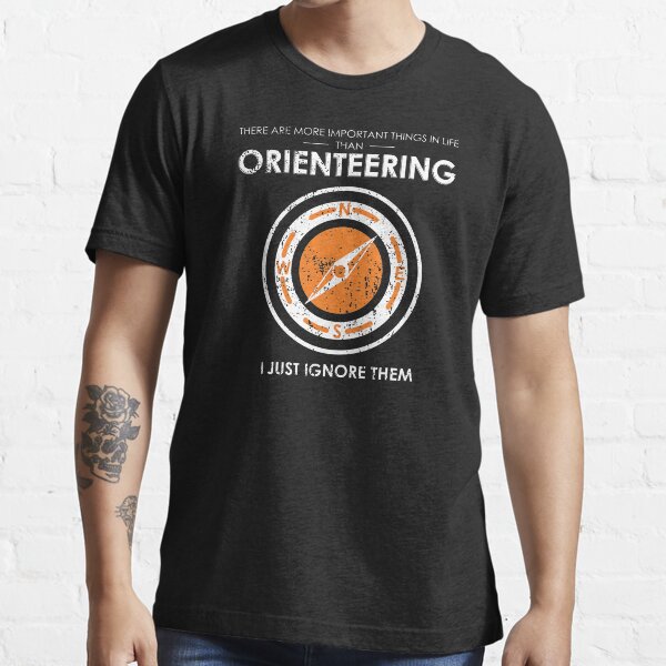 More Important Things Compass Orienteering print Essential T-Shirt