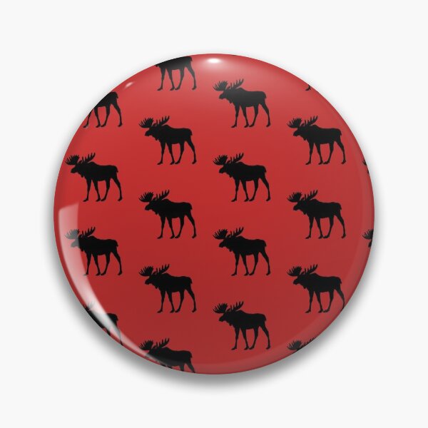 Item preview, Geometric black mooses on a red background designed and sold by Department61.