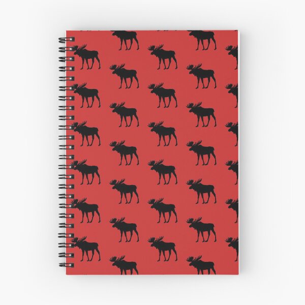 Item preview, Geometric black mooses on a red background designed and sold by Department61.
