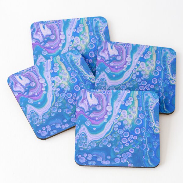 Item preview, Blue Abstract Fluid Acrylic Paint designed and sold by Curio Meridian.