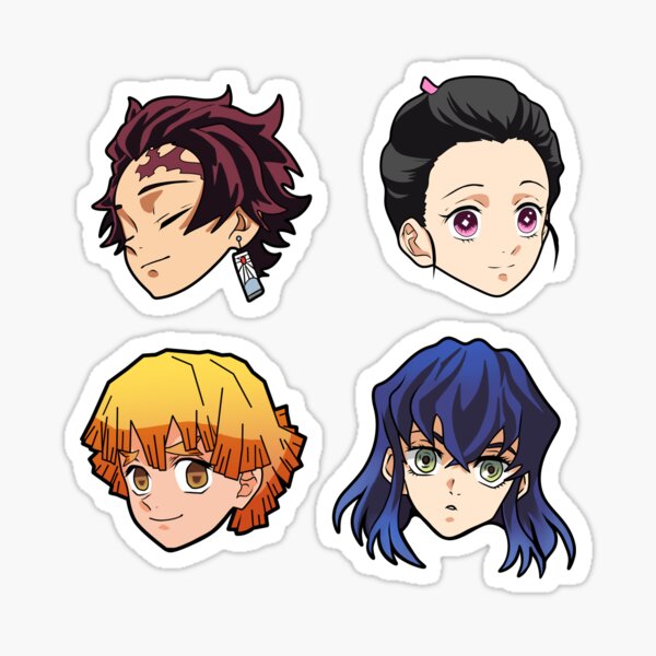 Inosuke And Nezuko Stickers | Redbubble