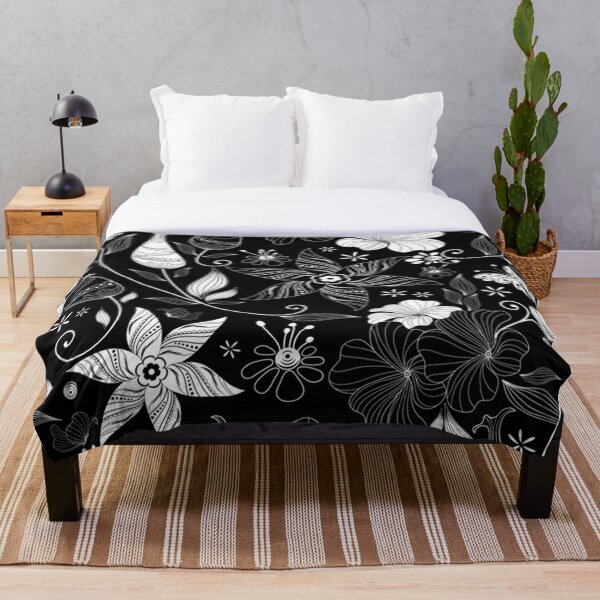 Item preview, black and white flowers patterns  designed and sold by Nss1.