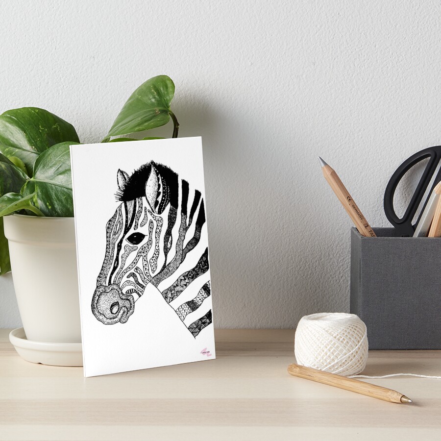 Oreo the Zabra Art Board Print
