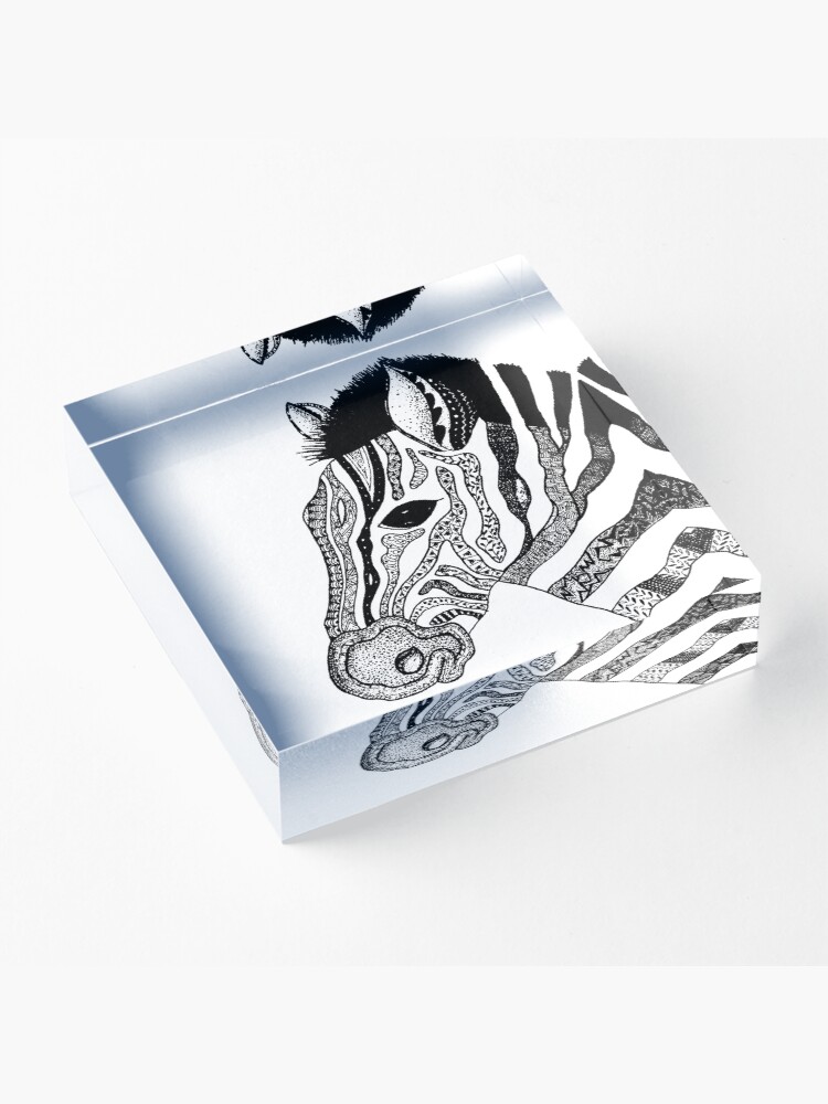 Alternate view of Oreo the Zabra Acrylic Block