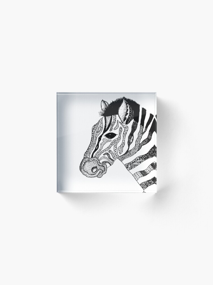 Alternate view of Oreo the Zabra Acrylic Block