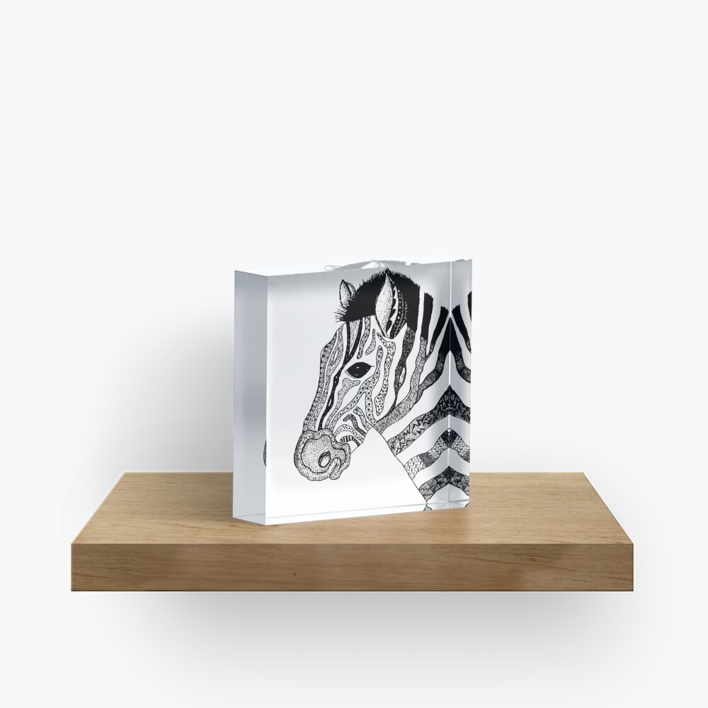 Oreo the Zabra Acrylic Block