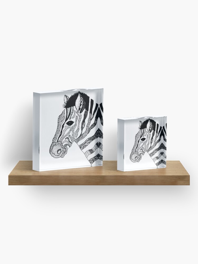 Alternate view of Oreo the Zabra Acrylic Block
