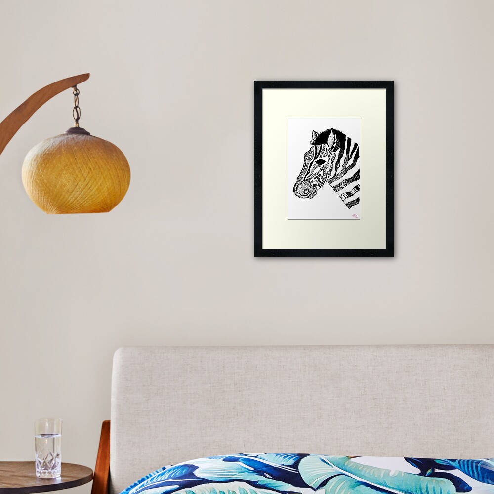 Oreo the Zabra Framed Art Print