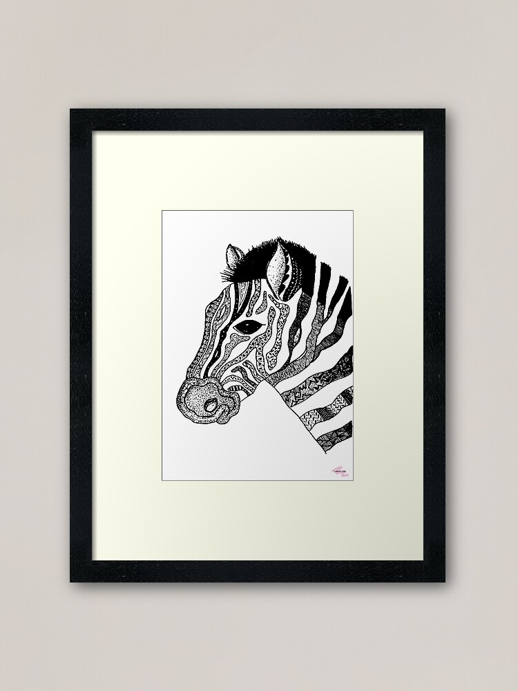 Alternate view of Oreo the Zabra Framed Art Print