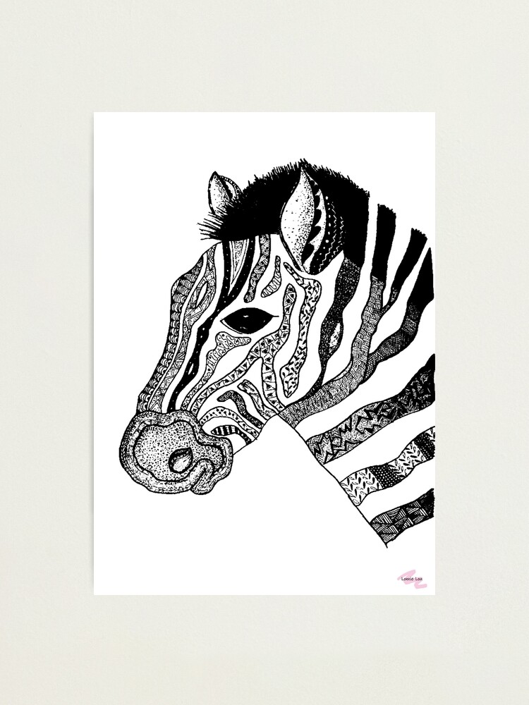 Alternate view of Oreo the Zabra Photographic Print