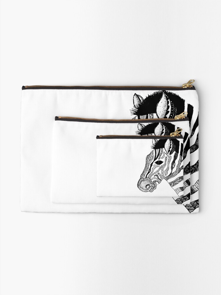 Alternate view of Oreo the Zabra Zipper Pouch