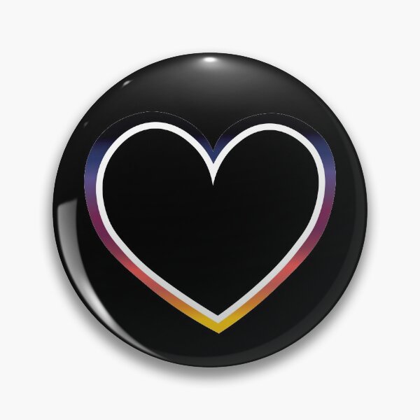 Item preview, Patterned Sunset Heart on Black designed and sold by MoodyCarp.