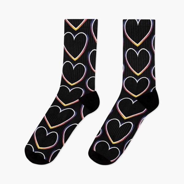Item preview, Patterned Sunset Heart on Black designed and sold by MoodyCarp.