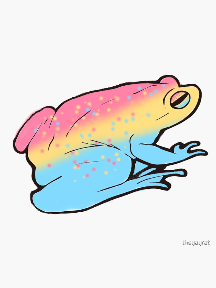 "pansexual frog" Sticker for Sale by thegayrat | Redbubble