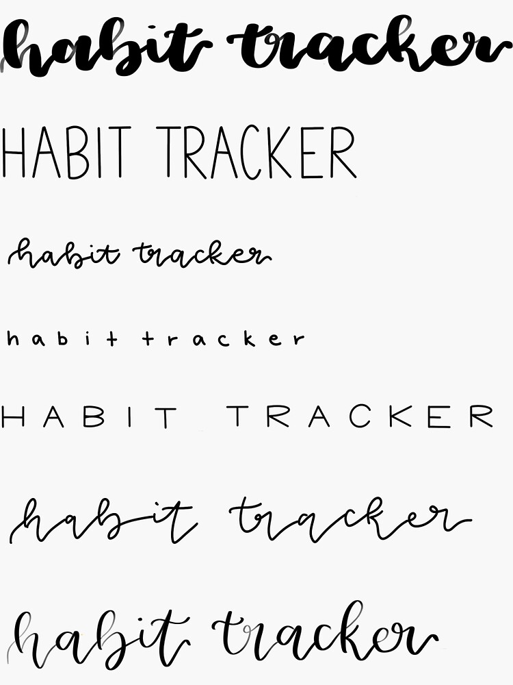 Habit Tracker Sticker Sheet