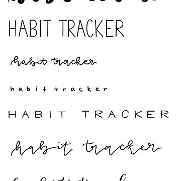 Habit Tracker Sticker Sheet