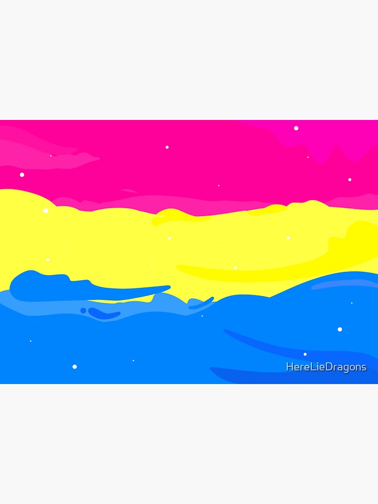 "pan flag" Sticker for Sale by HereLieDragons Redbubble